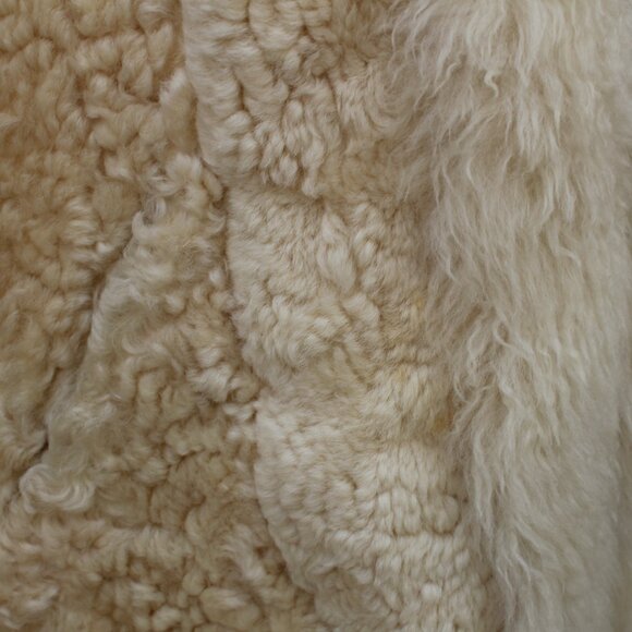 VTG FUR COAT Virgin Lamb Shearling Body-Mongolian Lamb Fur Collar & Cuffs 1980s - Picture 10 of 10
